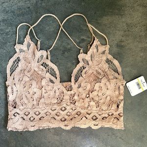 NWT Free People Adella Bra Nude M